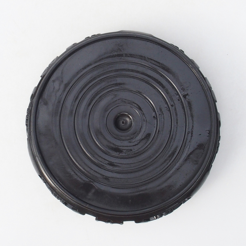 Kunststoff-Bonsai-Tisch rund 14,5 x 14,5 x 4 cm, Farbe schwarz