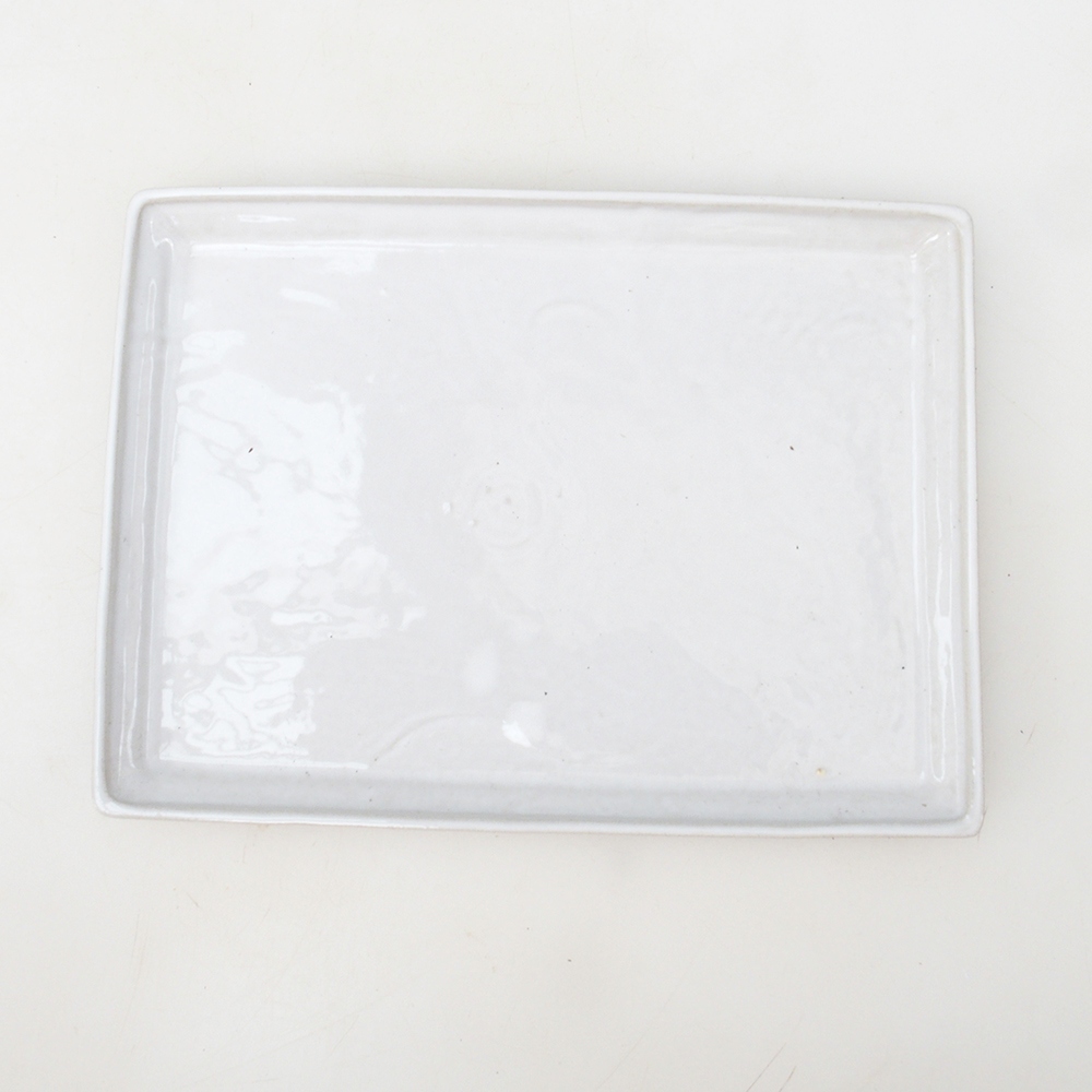 Bonsai Untersetzer Rechteck 22,5 x 17 x 1,5 cm - weiß