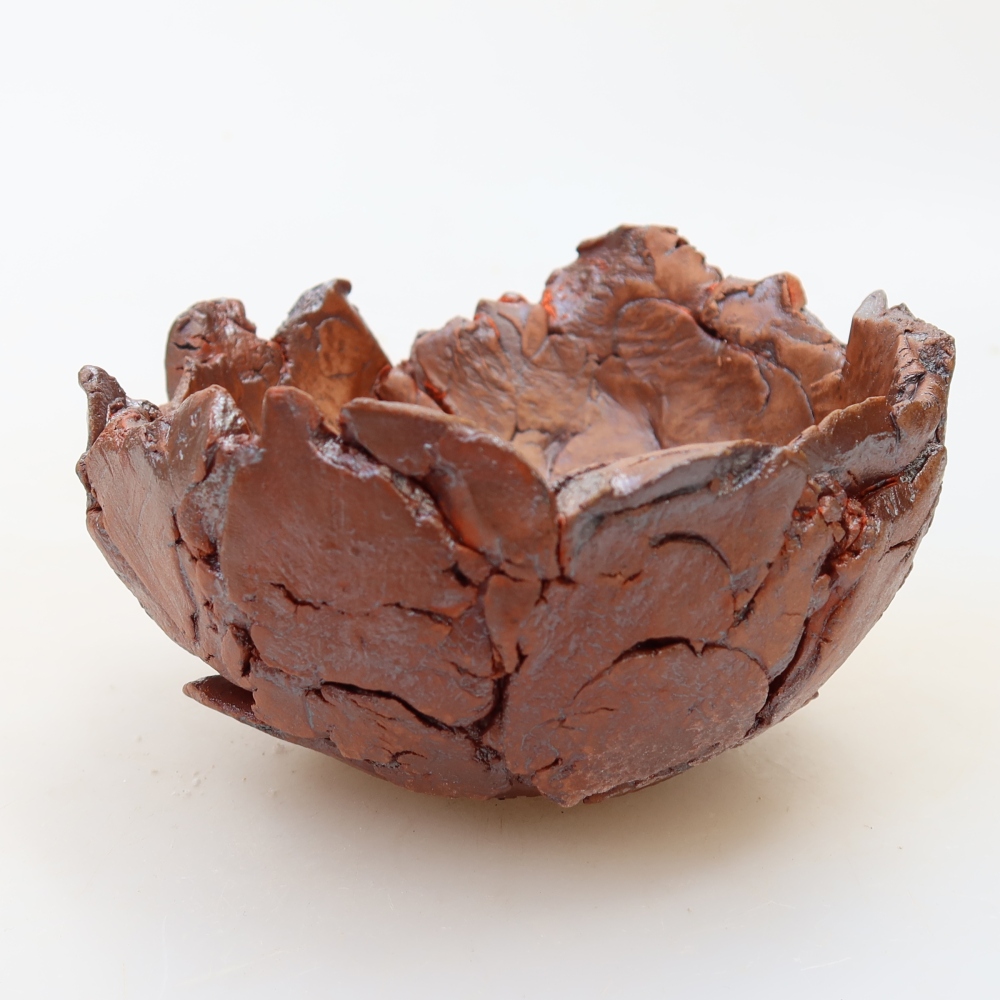 Keramikschale 11 x 11 x 7 cm, Farbe: braun