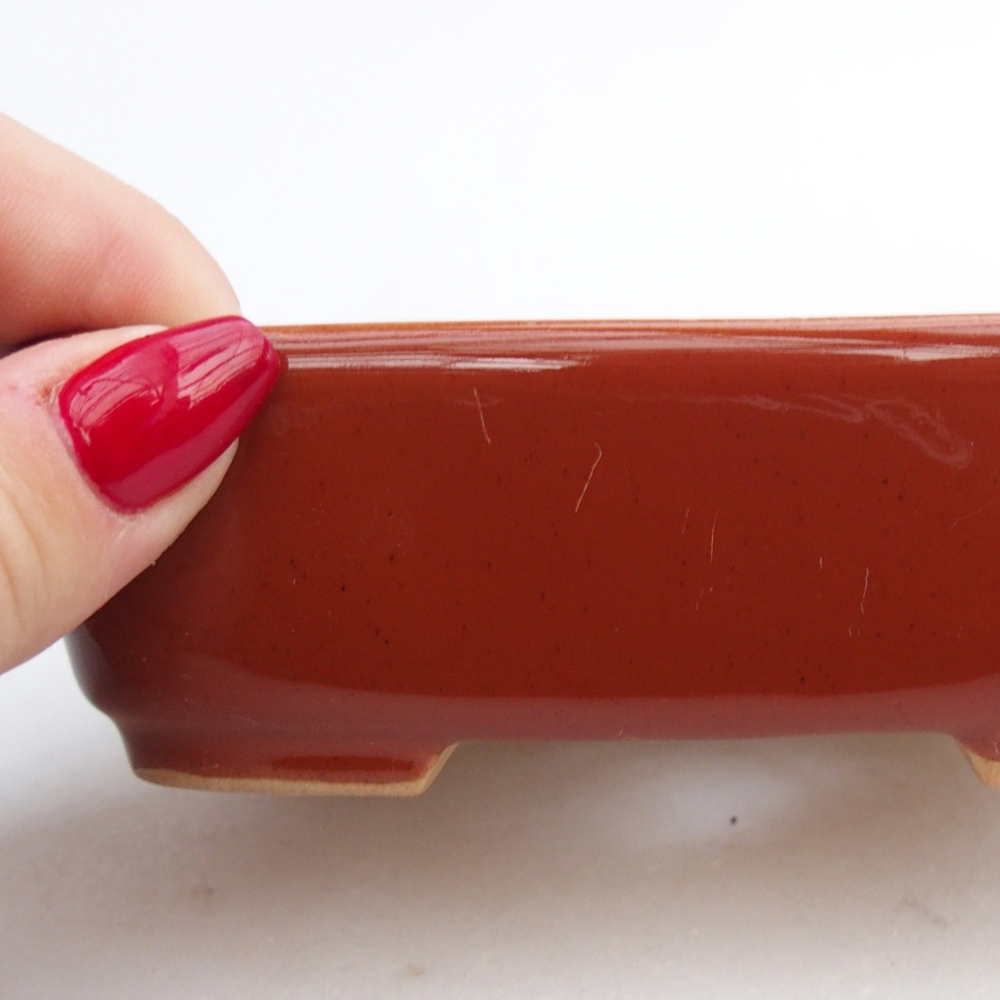 Bonsaischale aus Keramik 12 x 10 x 4 cm, braun