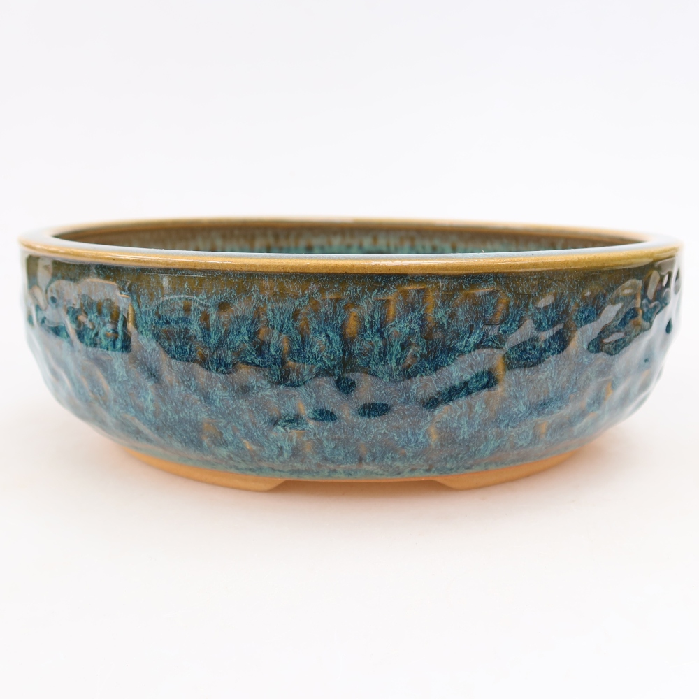 Keramik-Bonsai-Schale 23 x 23 x 7 cm, Farbe: Blau