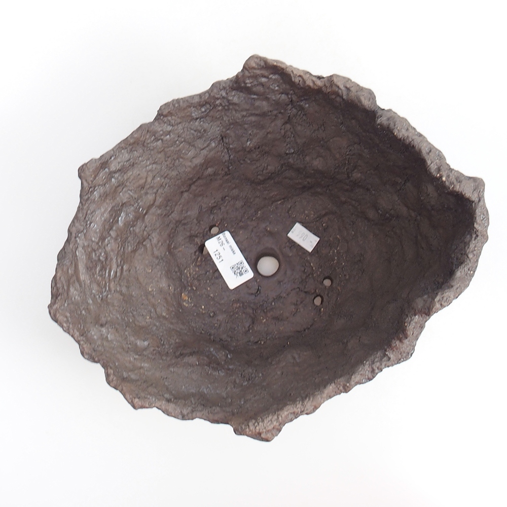 Keramikschale 24 x 21 x 20 cm , Farbe braun