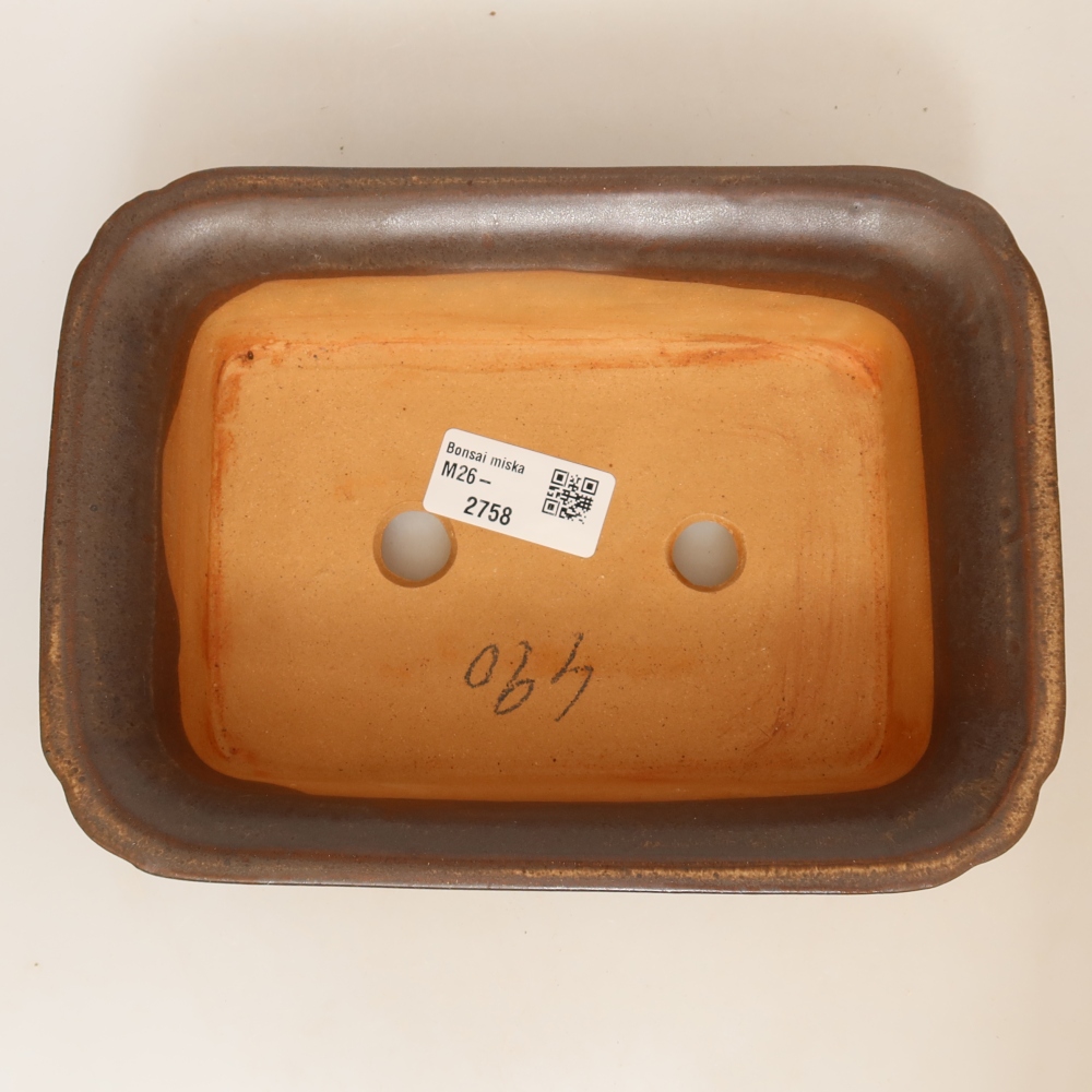 Keramikschale  20 x 15,5 x 5,5 cm, Farbe: braun