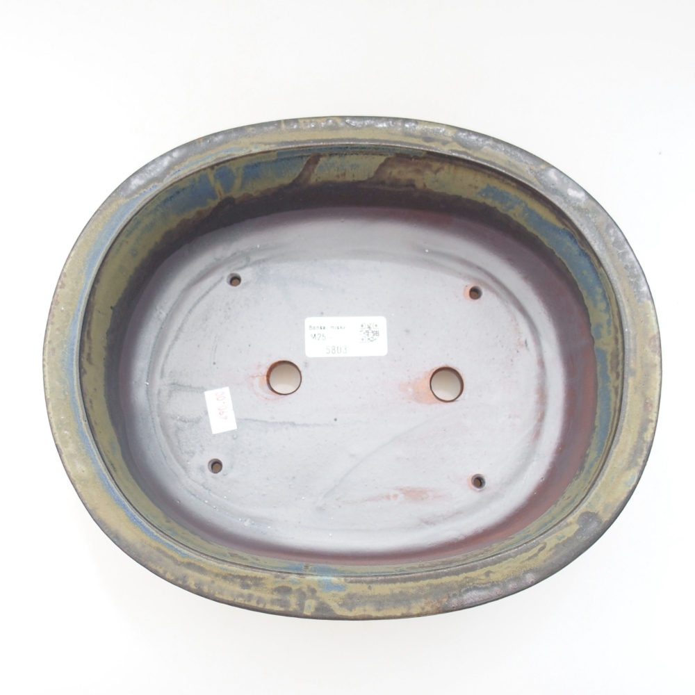 Bonsaischale aus Keramik 26 x 22 x 8 cm, braun