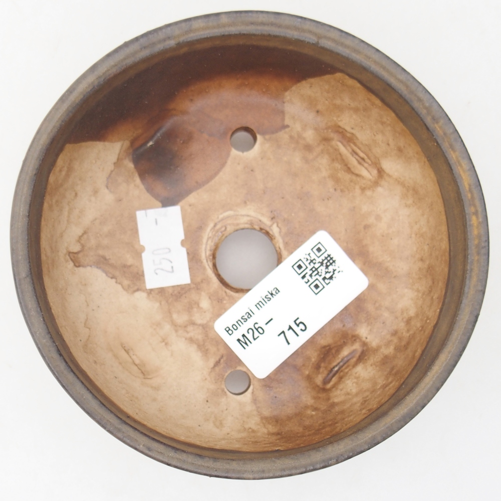 Bonsaischale aus Keramik 11 x 11 x 4,5 cm, braun