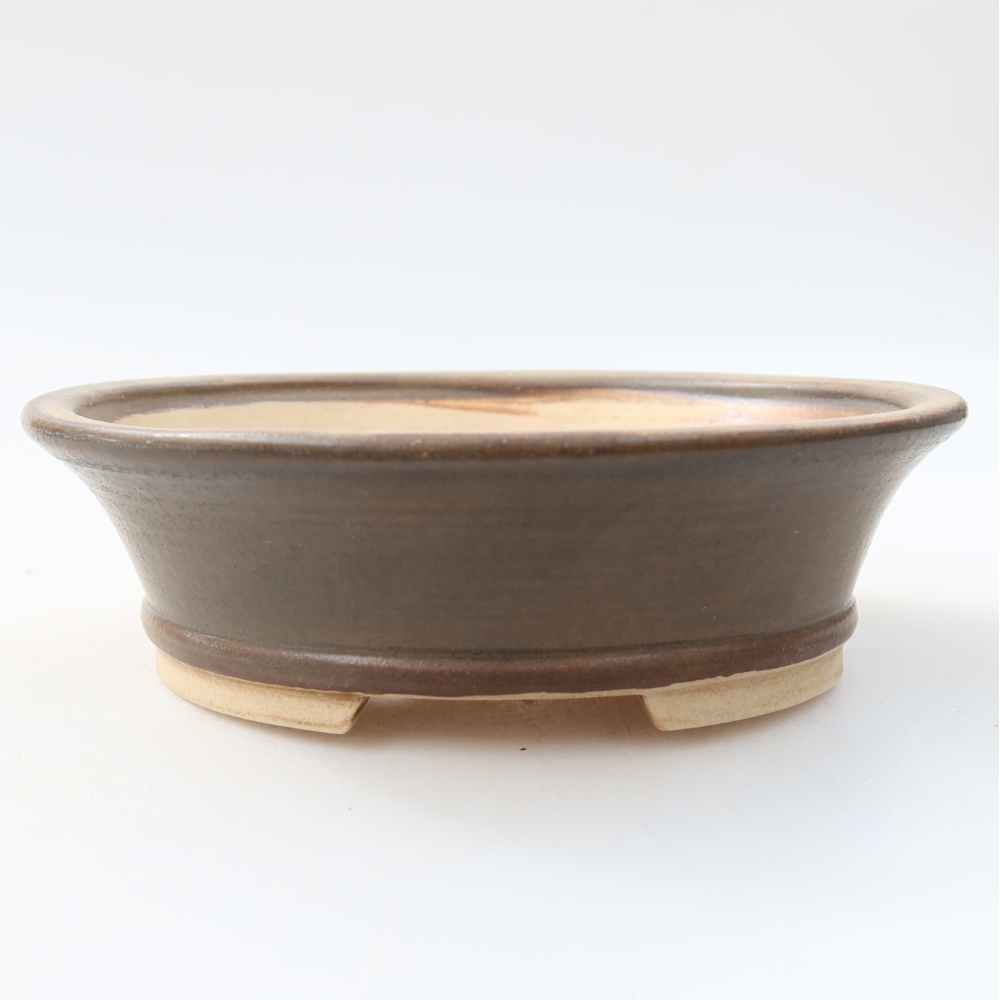Keramik-Bonsai-Schale 13 x 11,5 x 4 cm, Farbe: braun
