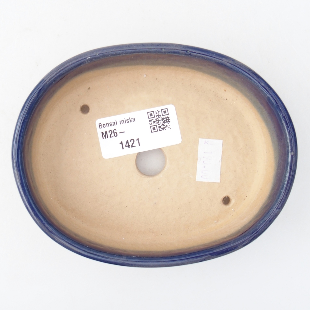 Bonsaischale aus Keramik 12,5 x 10 x 3,5 cm, Farbe blau