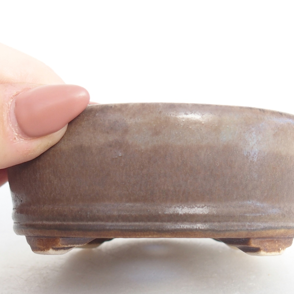 Bonsaischale aus Keramik 9 x 9 x 3,5 cm, Farbe blau