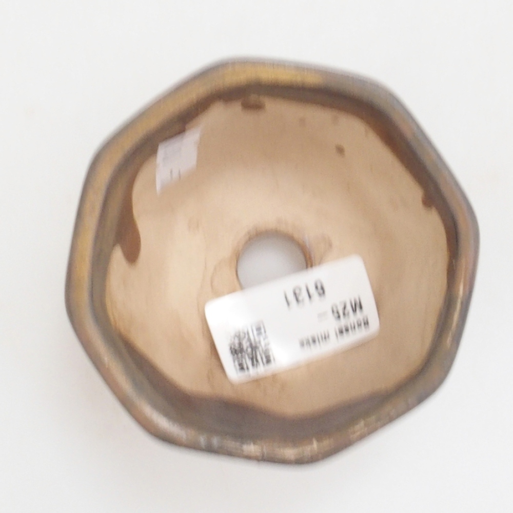 Bonsaischale aus Keramik 10 x 8,5 x 4 cm, braun