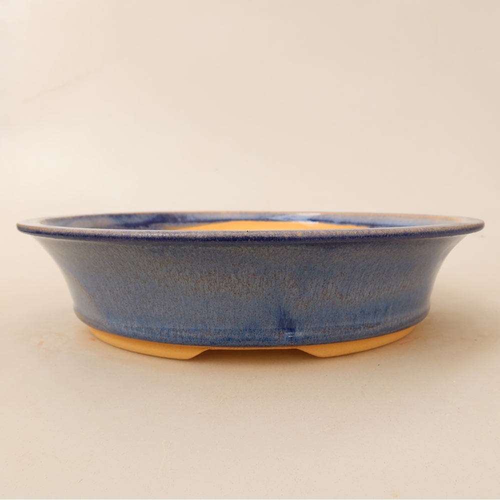 Keramik-Bonsai-Schale 25 x 25 x 6 cm, Farbe: Blau