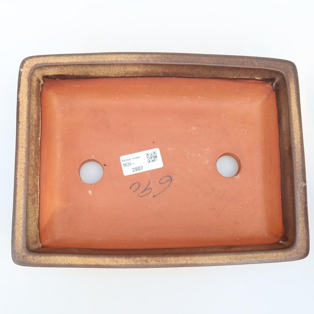 Keramikschale  25,5 x 19 x 6,5 cm, Farbe: braun