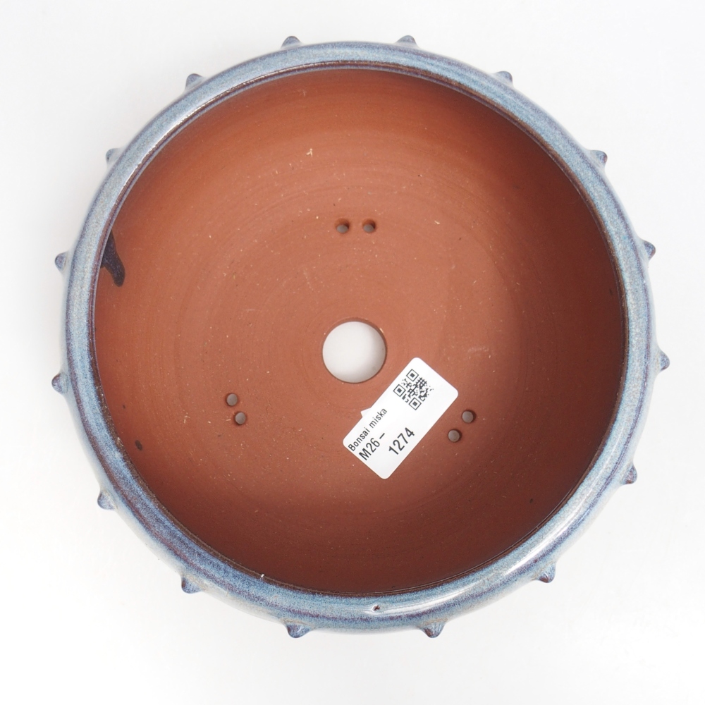 Bonsaischale aus Keramik 18 x 18 x 7 cm, Farbe blau