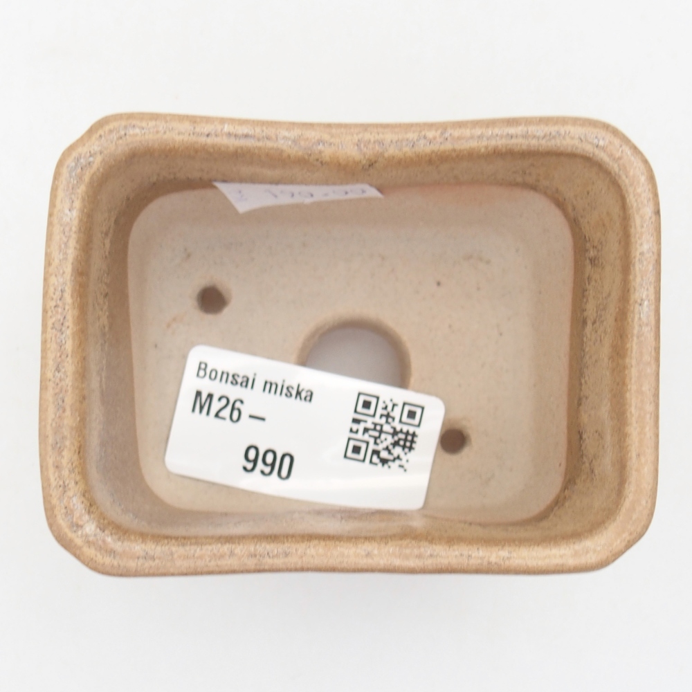 Bonsaischale aus Keramik 7,5 x 5,5 x 5 cm, Farbe beige
