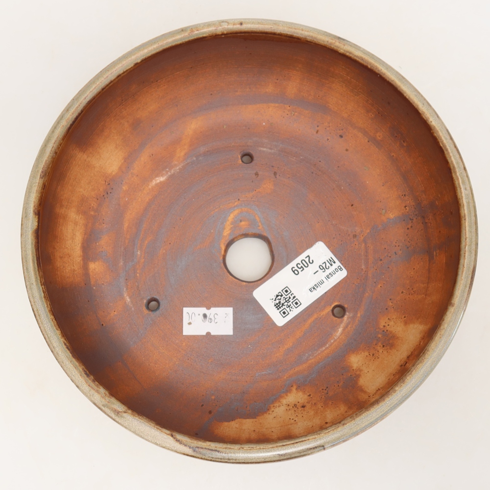 Keramik-Bonsai-Schale 17,5 x 17,5 x 6 cm, Farbe: braun