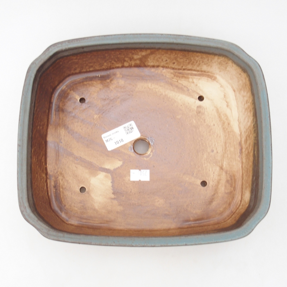 Bonsaischale aus Keramik 25 x 21,5 x 6,5 cm, Farbe blau