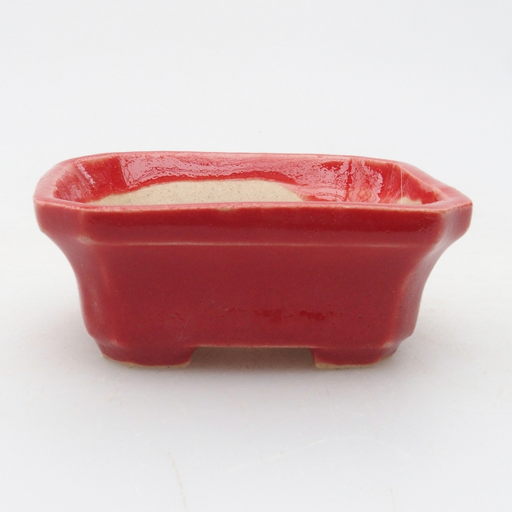 Mini-Bonsaischale 5 x 4,5 x 2 cm, Farbe rot