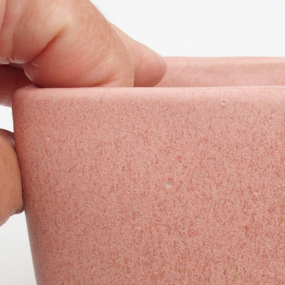 Bonsaischale aus Keramik 11 x 11 x 8,5 cm, rosa