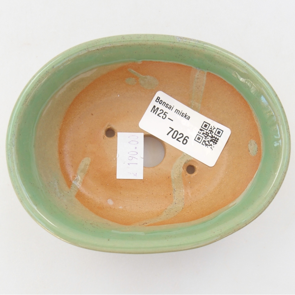 Bonsaischale aus Keramik 11 x 9 x 4 cm, grün