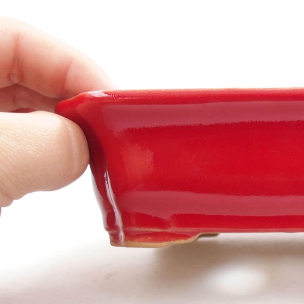 Bonsaischale aus Keramik 15,5 x 12 x 6 cm, Farbe blau