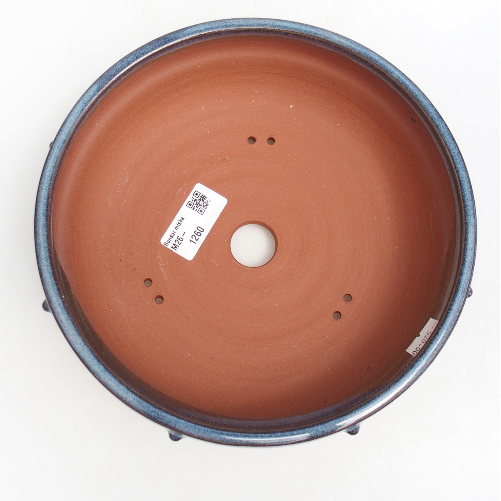 Bonsaischale aus Keramik 21 x 21 x 6,5 cm, Farbe blau