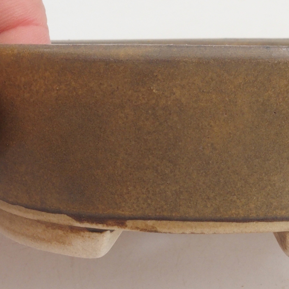Bonsaischale aus Keramik 10 x 8,5 x 4 cm, braun