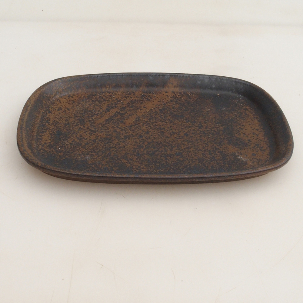 Keramikschale H25 - 20,5 x 14,5 x 1,5 cm - braun