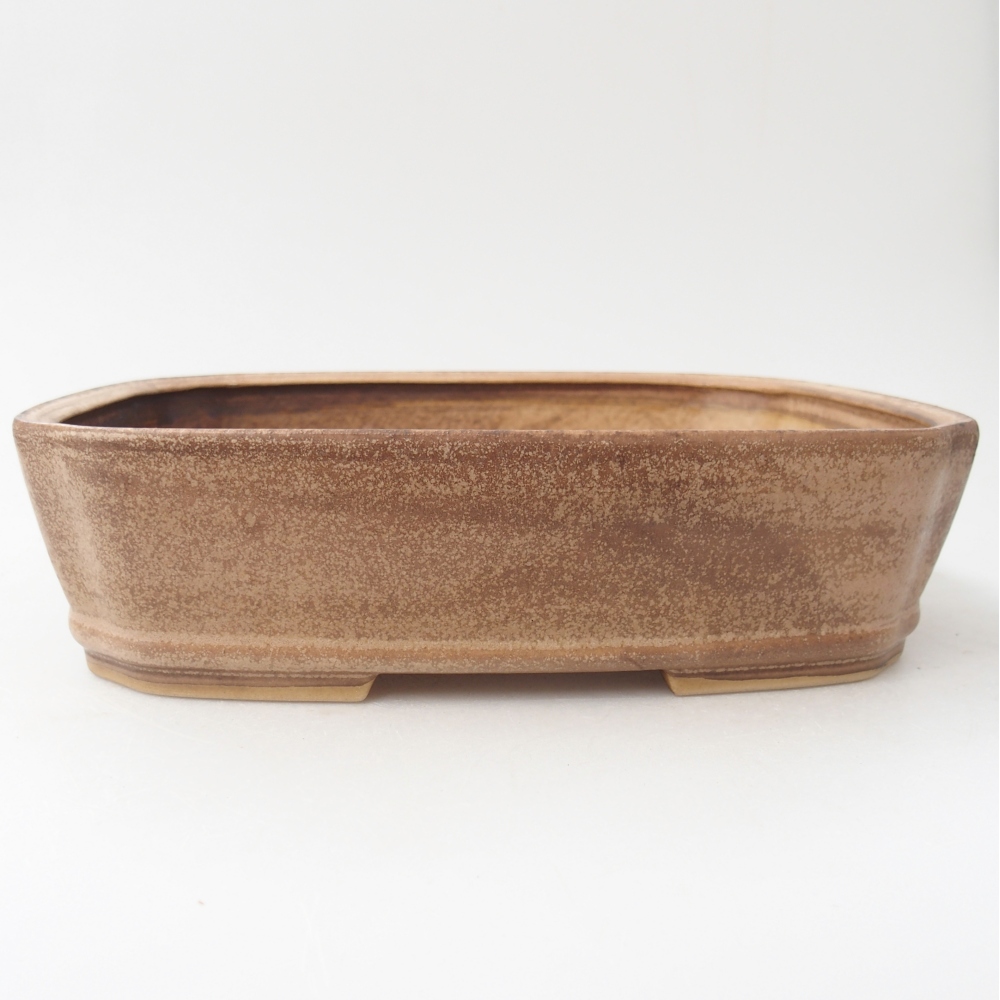 Bonsaischale aus Keramik 24,5 x 21,5 x 6,5 cm, Farbe beige