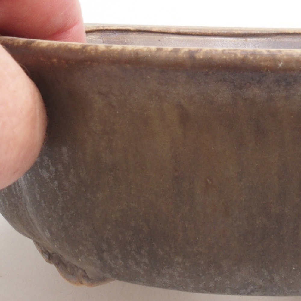 Bonsaischale aus Keramik 10 x 8,5 x 4 cm, braun