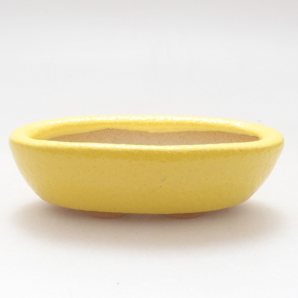 Bonsaischale aus Keramik 6,5 x 3,5 x 2 cm, gelb