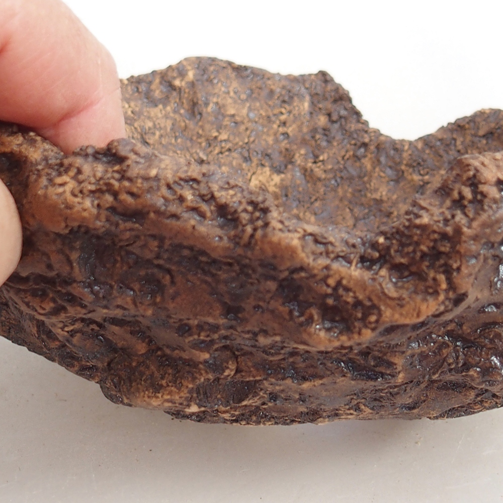 Keramikschale 18 x 18 x 12 cm , Farbe braun