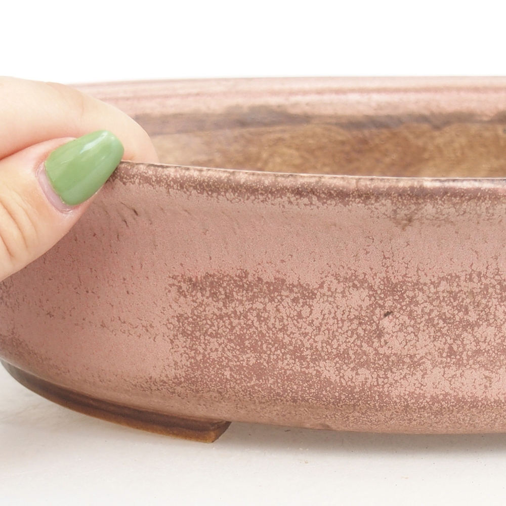 Bonsaischale aus Keramik 32,5 x 28 x 7,5 cm, rosa