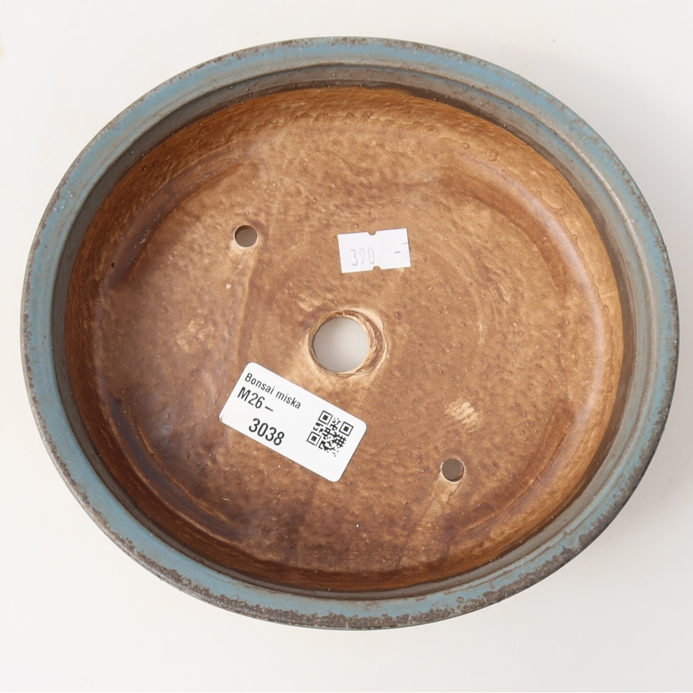 Bonsaischale aus Keramik 17,5 x 16 x 4,5 cm, Farbe blau