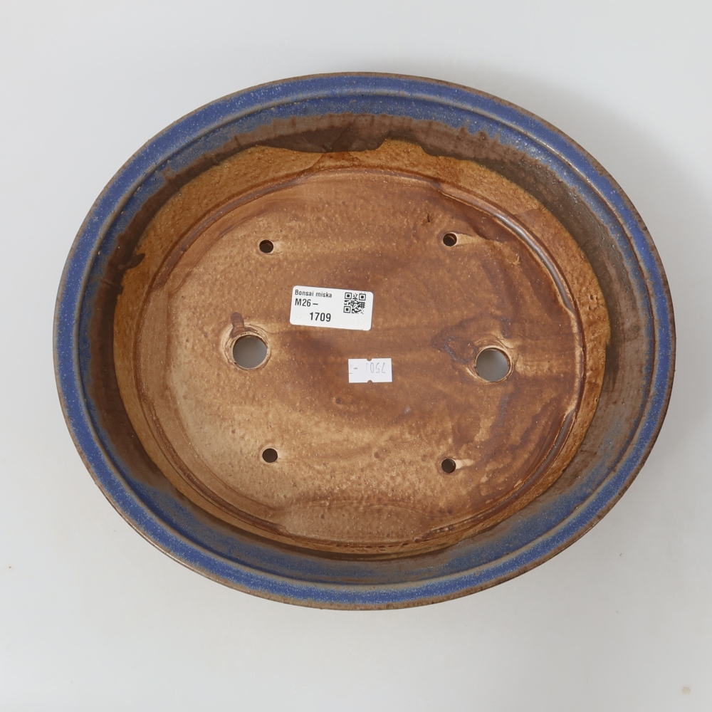 Keramik-Bonsai-Schale, 27 x 24,5 x 5,5 cm, Farbe: Blau