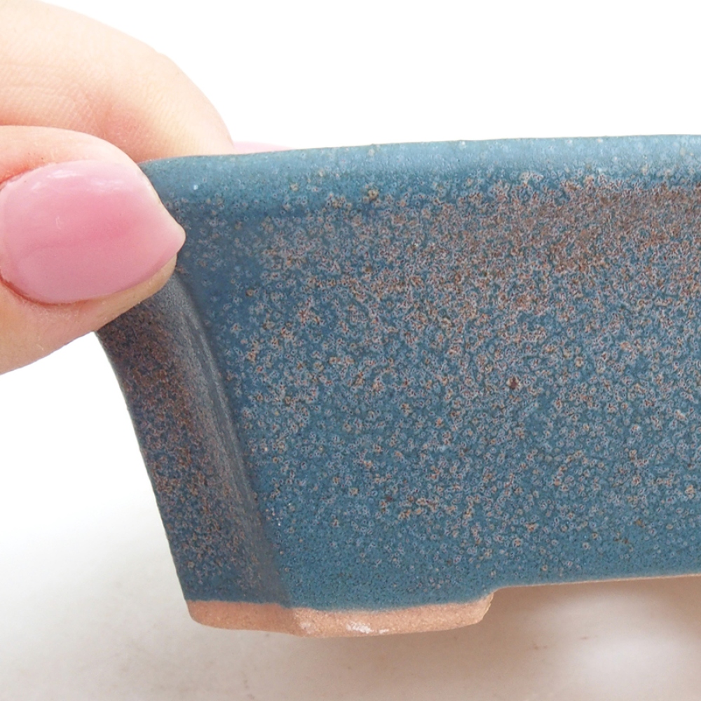 Bonsaischale aus Keramik 13 x 10,5 x 4 cm, Farbe blau