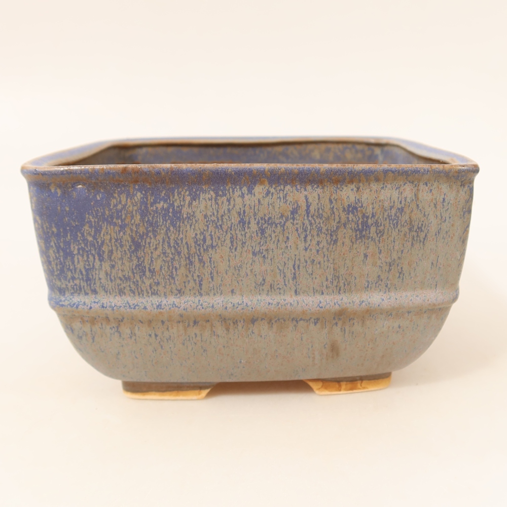 Keramik-Bonsai-Schale 16,5 x 16,5 x 9,5 cm, Farbe: Blau