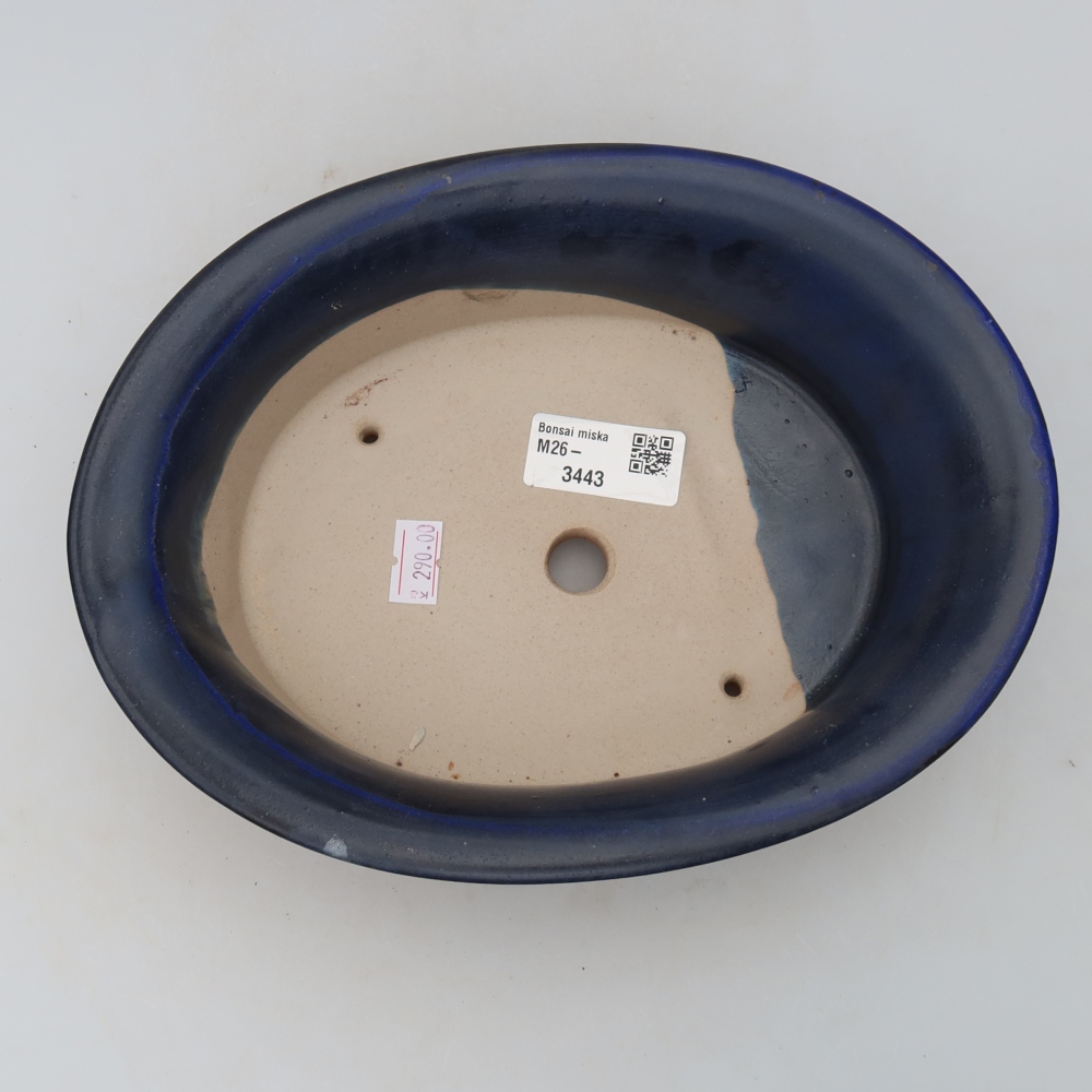 Keramik-Bonsai-Schale 22,5 x 17,5 x 6,5 cm, Farbe: Blau