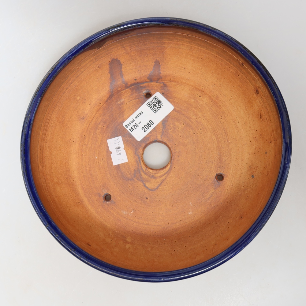 Bonsaischale aus Keramik 19 x 19 x 6 cm, Farbe blau