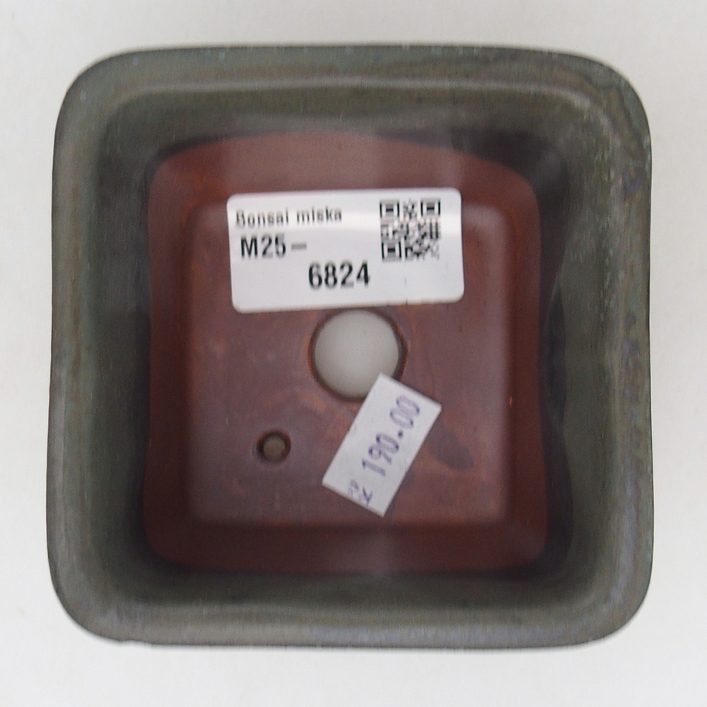 Bonsaischale aus Keramik 8,5 x 8,5 x 5 cm, grau