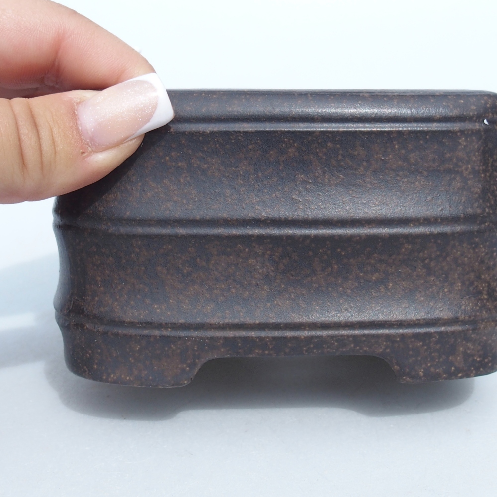 Schale 11 x 11 x 7 cm braun ocker