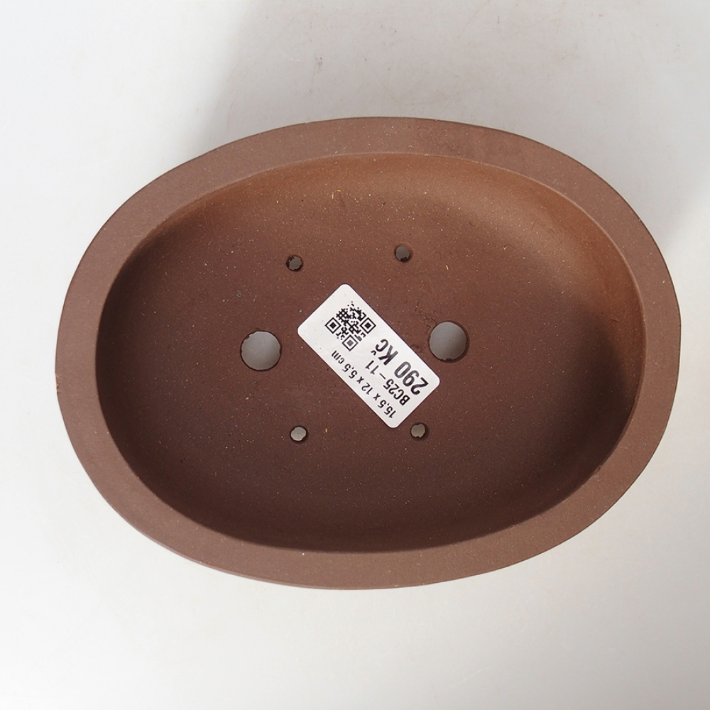 Bonsaischale aus Keramik 15,5 x 12 x 5,5 cm, braun
