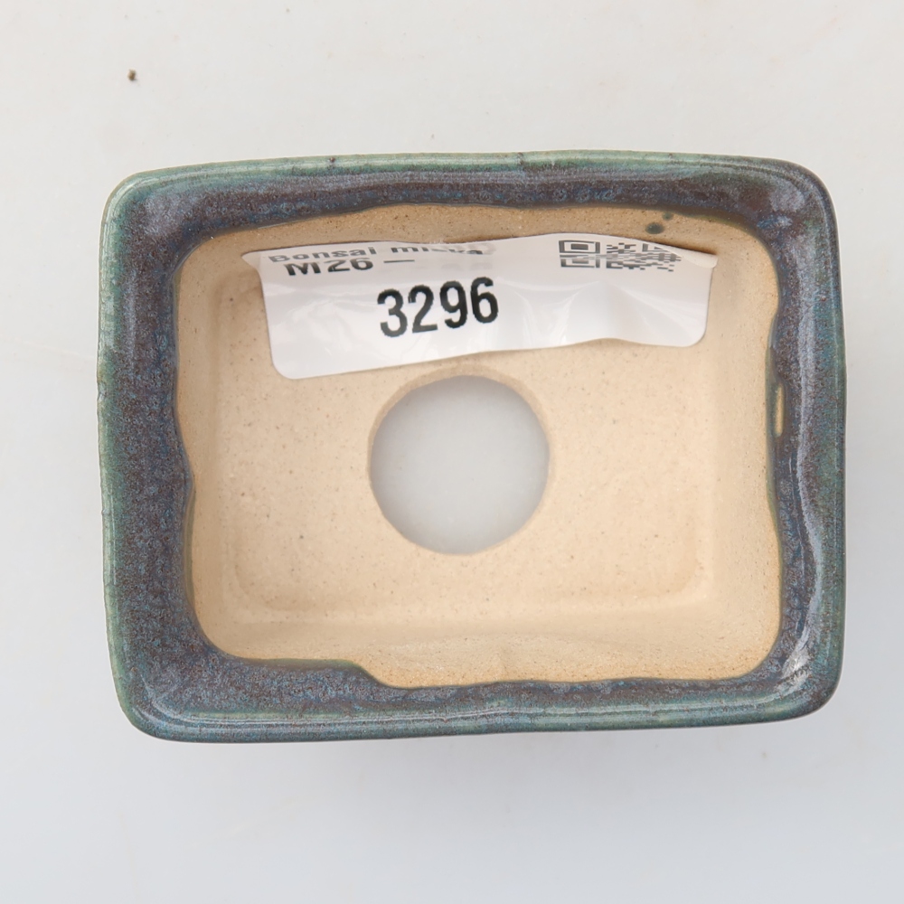 Keramik-Bonsai-Schale, 6 x 4,5 x 2,5 cm, Farbe: Grau