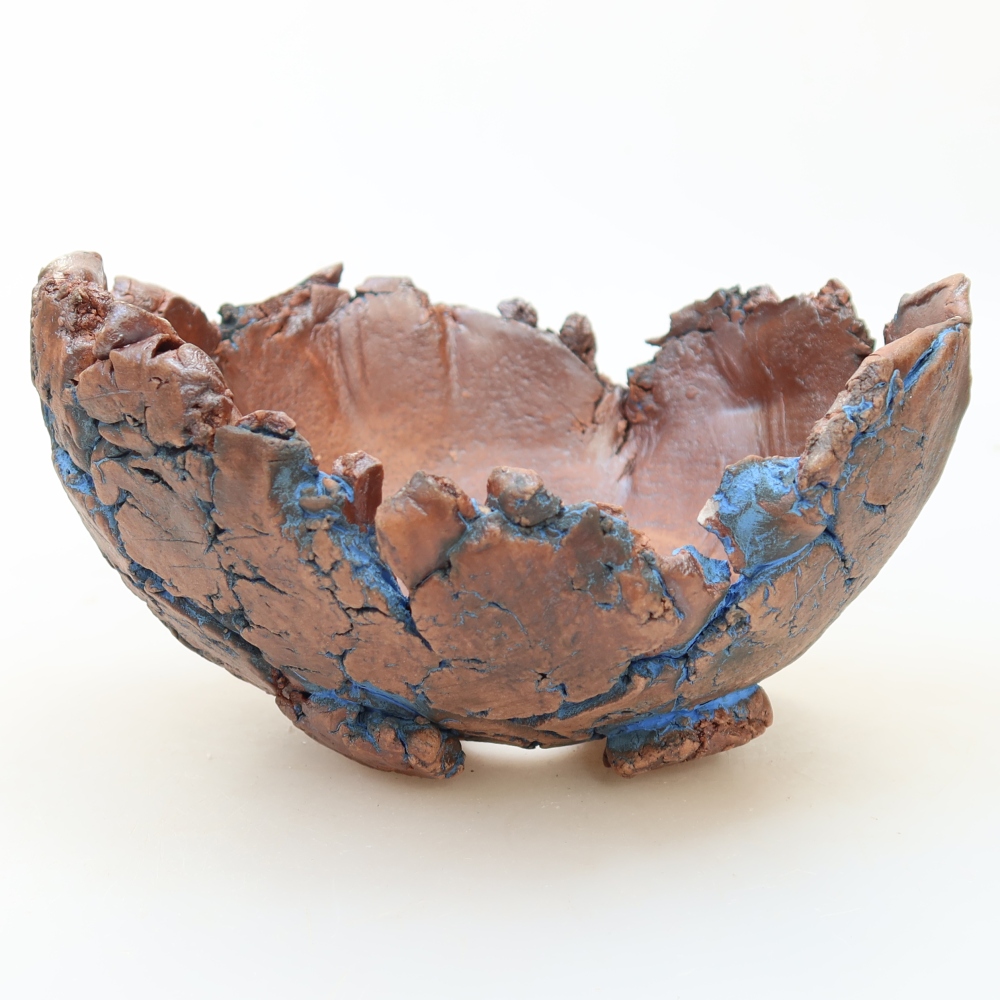 Keramikschale 14,5 × 13 × 8,5 cm, Farbe: Blau
