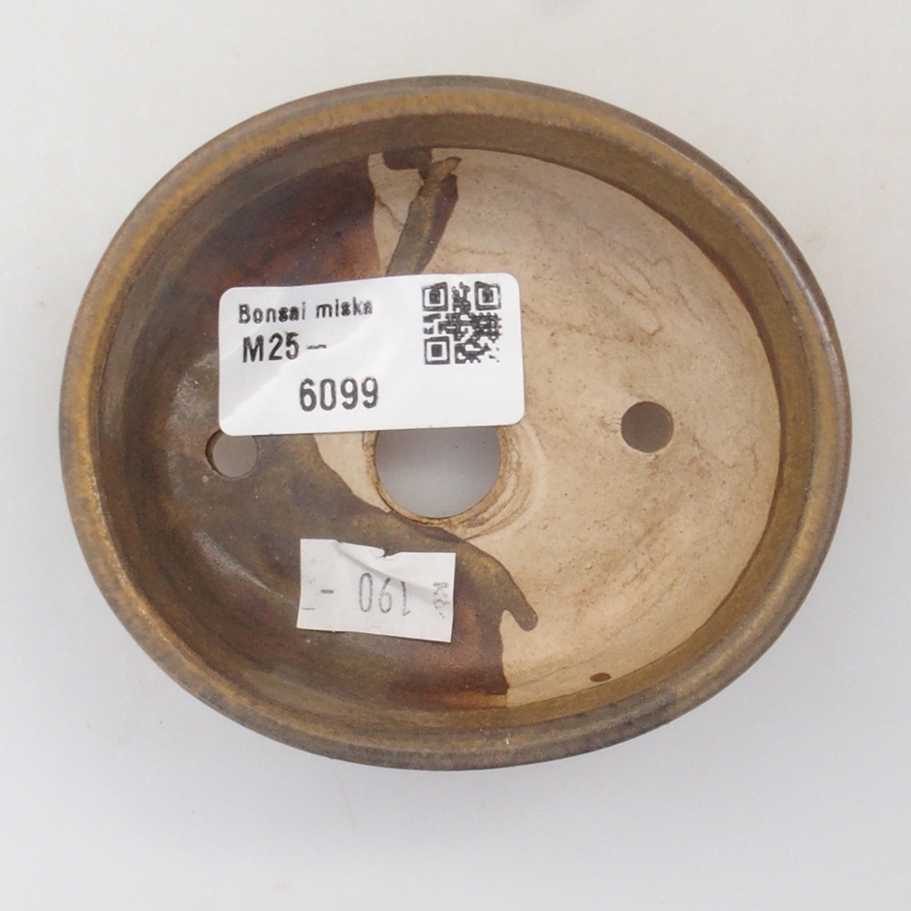 Bonsaischale aus Keramik 10 x 8,5 x 4 cm, braun