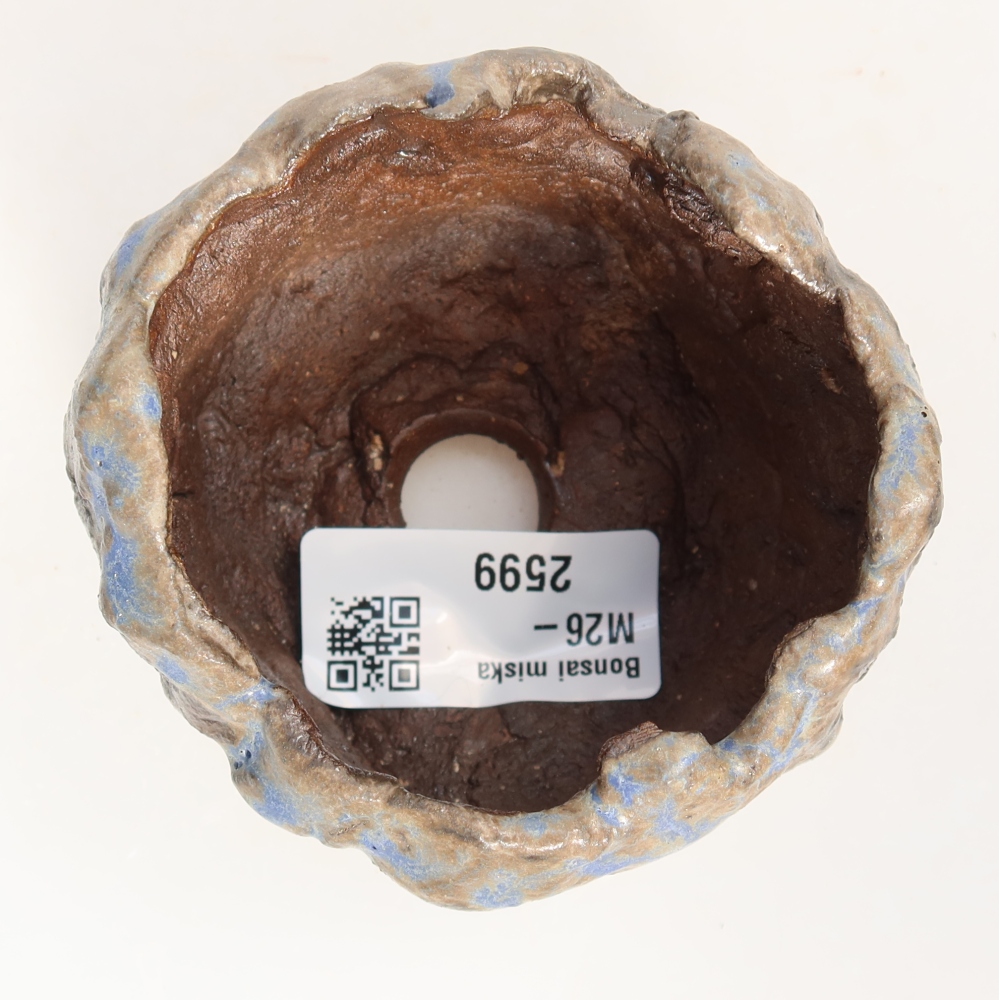Keramikschale  7,5 x 7,5 x 5,5 cm, Farbe: blau-braun