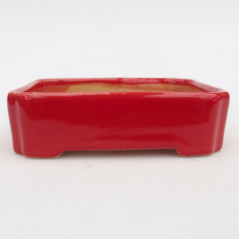 Bonsaischale aus Keramik 11 x 9 x 3 cm, Farbe rot