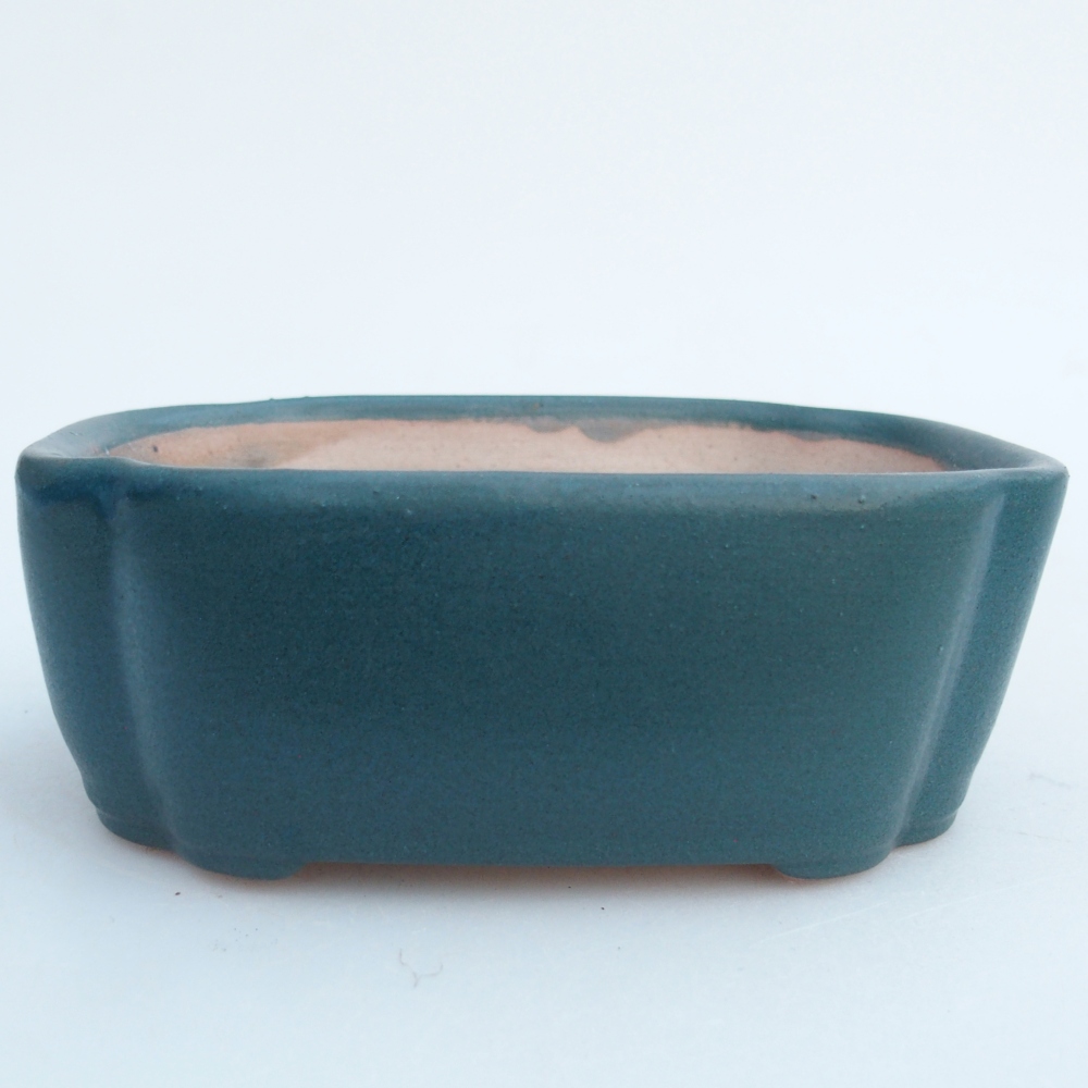 Bonsaischale aus Keramik 12,5 x 9,5 x 4,5 cm, Farbe blau