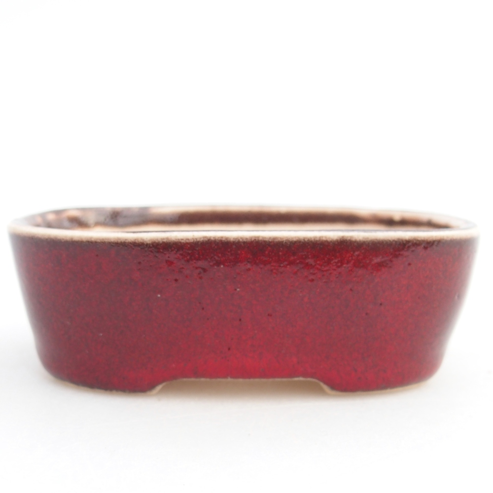 Mini-Bonsaischale 6 x 6 x 2,5 cm, Farbe rot