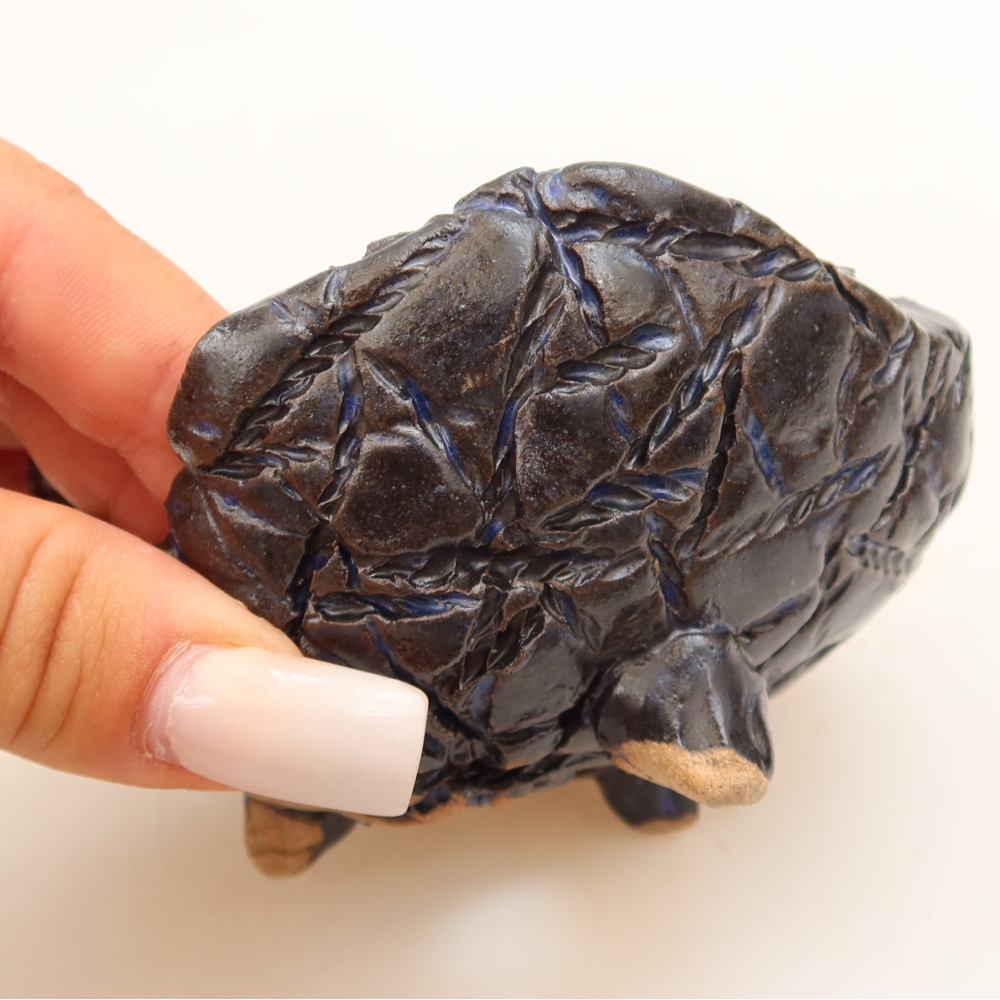 Keramikschale  9,5 x 9,5 x 5 cm, Farbe: Schwarzblau
