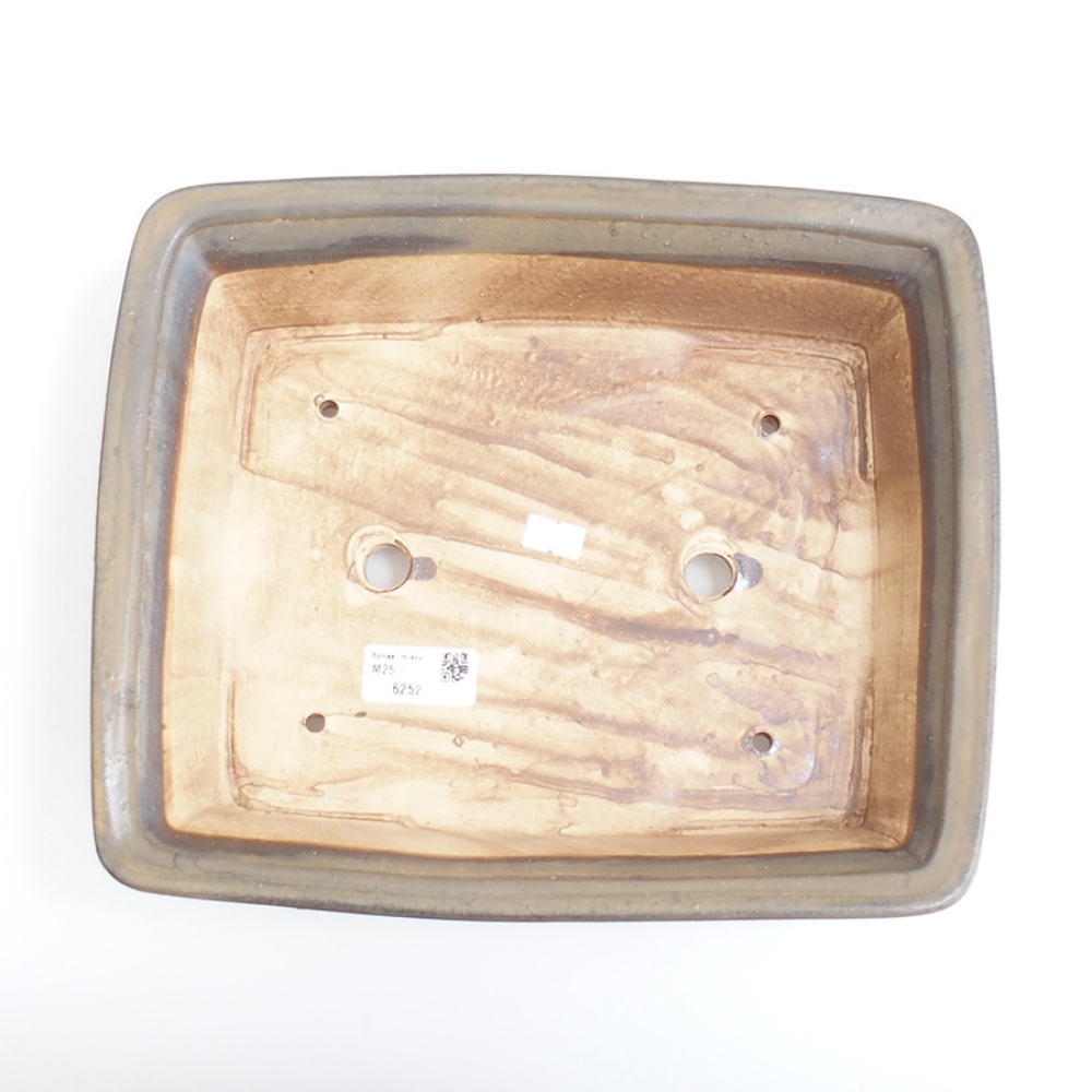 Bonsaischale aus Keramik 29,5 x 25 x 7,5 cm, braun