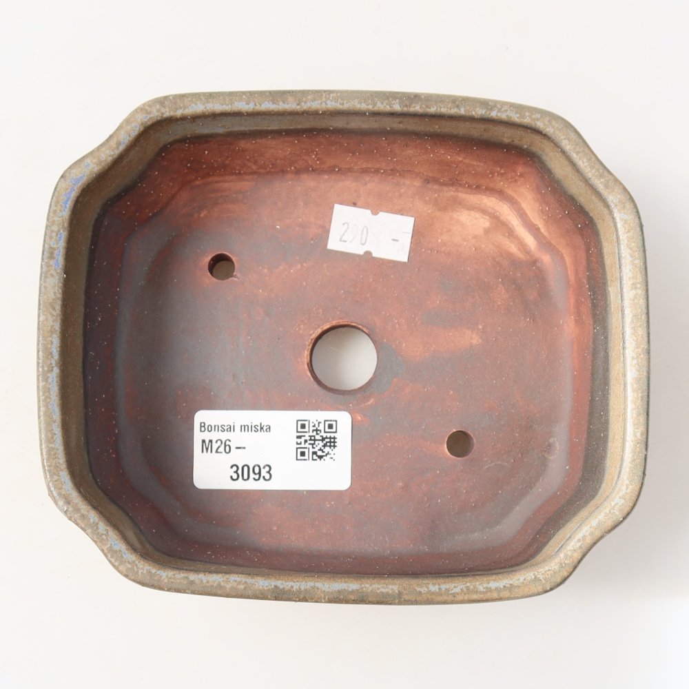 Keramik-Bonsai-Schale 13,5 × 11,5 × 4 cm, Farbe: Blau
